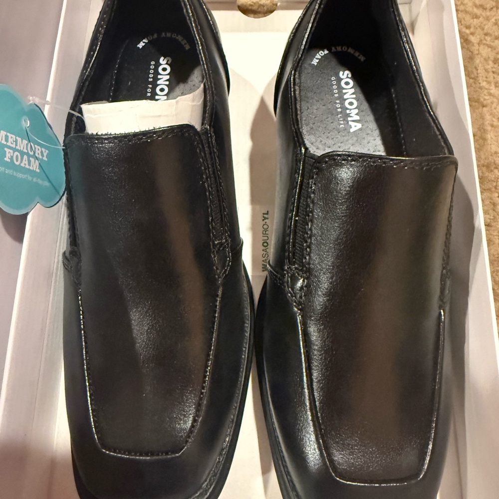 Sonoma goods  for life boys black dress shoes